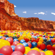 Responding to complaints from parents groups, earth officials are making the planet a safer, more "kid-friendly" place. Among the improvements: The new Grand Canyon Funtime Ball Bath and improved, trample-proof African elephants (bottom), featuring Tuff-Kid fun-foam play tusks.